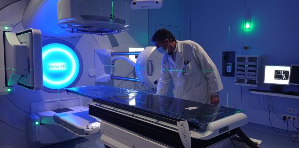 El acelerador del Hospital Miguel Servet, en el periodo de pruebas.