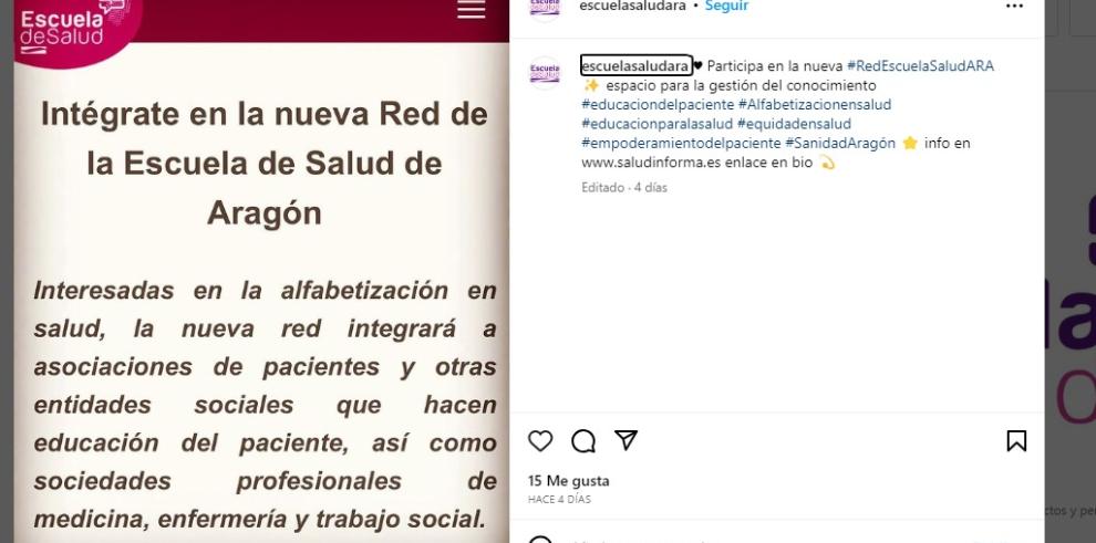 La Escuela de Salud ha estrenado cuenta en Instagram.