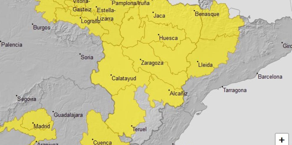 Ampliación aviso amarillo por temperaturas máximas