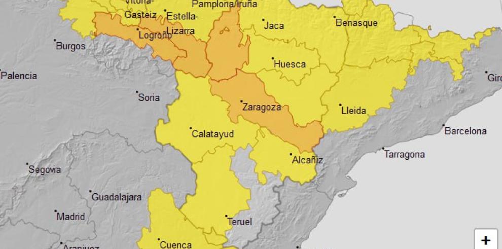 Prácticamente todo Aragón estará mañana en alerta por temperaturas máximas.