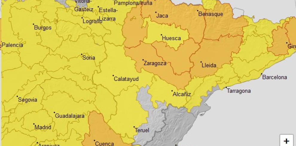 Actualizada la alerta naranja por altas temperaturas, extensiva a Cinco Villas