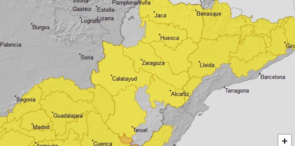 Aviso amarillo por temperaturas máximas