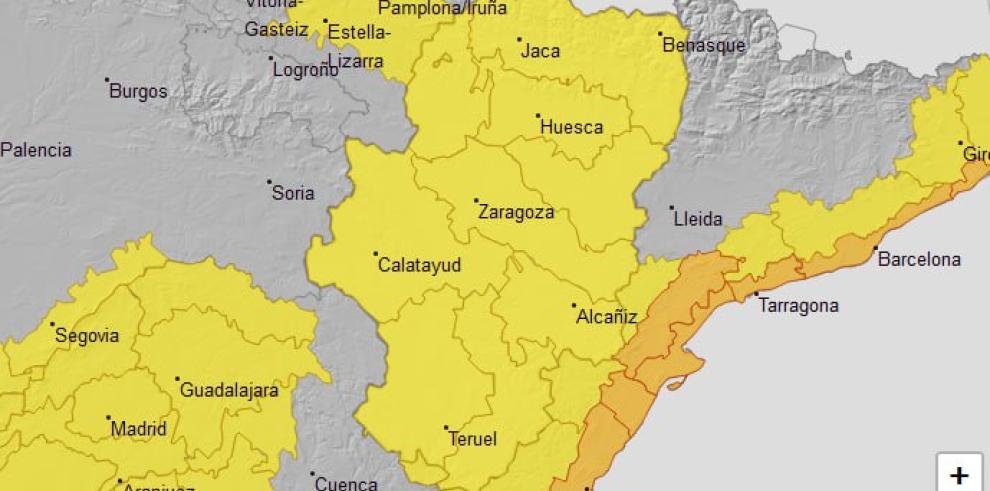 Toda la Comunidad Autónoma en aviso amarillo por lluvias y tormentas, 15 de septiembre