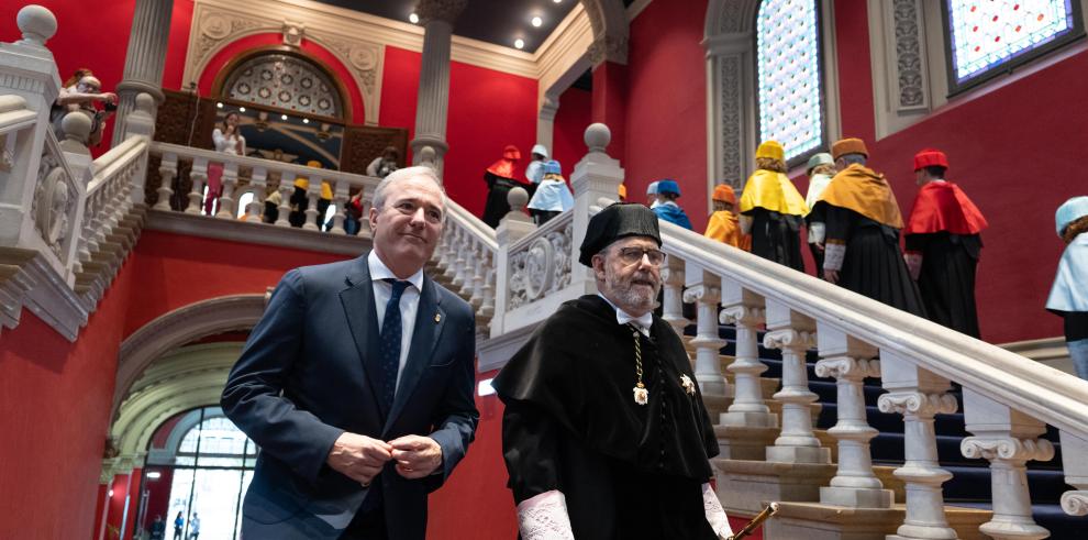 Jorge Azcón asiste a la apertura del curso académico 2023/2024 de la Universidad de Zaragoza