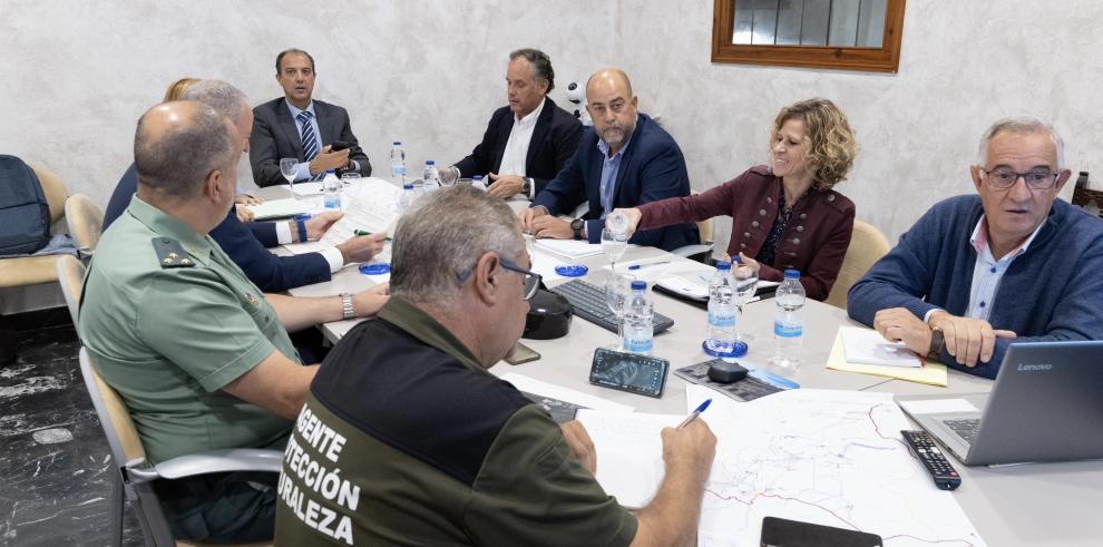 Reunión de coordinación entre el Gobierno de Aragón, el Ayuntamiento de Tarazona, la Confederación Hidrográfica del Ebro y la Guardia Civil