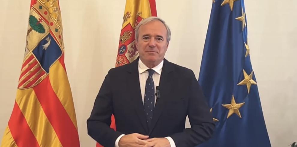El presidente de Aragón, Jorge Azcón, manda un mensaje con motivo del Día de la Hispanidad