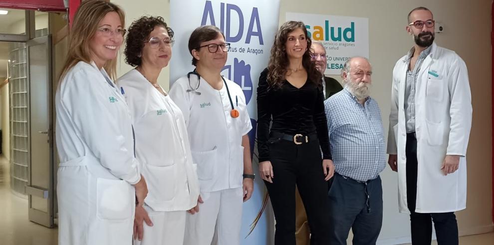 De izda. a dcha.: Serrano, Muñoz, Tejero, Larios, Lierta y Diego Rodríguez, director del Hospital