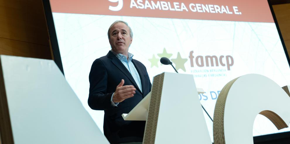 El presidente de Aragón interviene en la 9ª Asamblea General Extraordinaria de la FAMCP