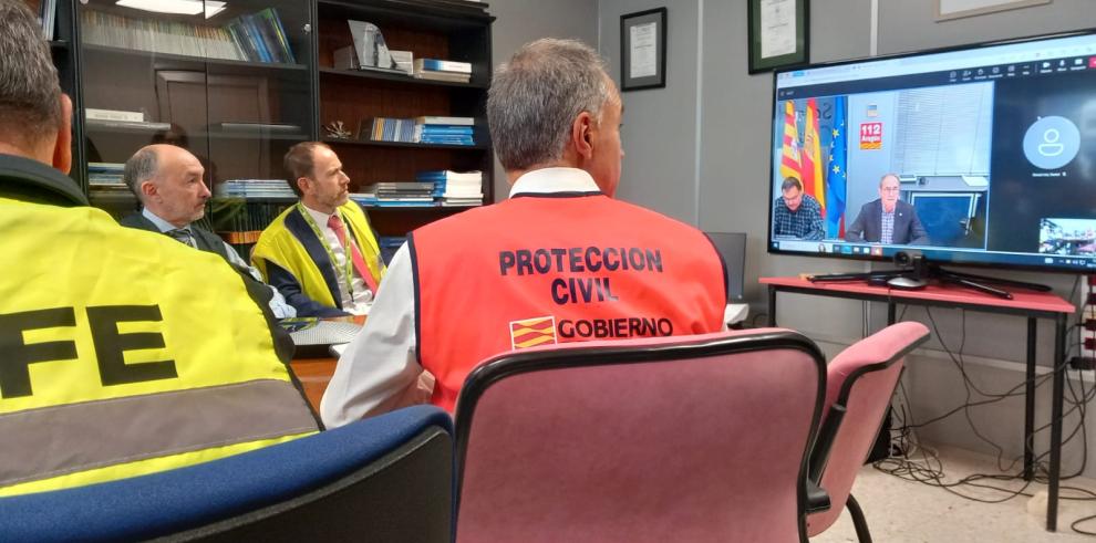 Simulacro de emergencia aeronáutica en el Aeropuerto de Zaragoza