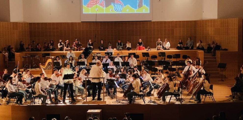 La Orquesta sinfónica del CSMA, el pasado sábado.