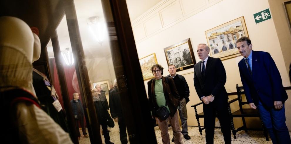 El presidente de Aragón, Jorge Azcón, durante la visita a la Casa de Aragón en Barcelona.