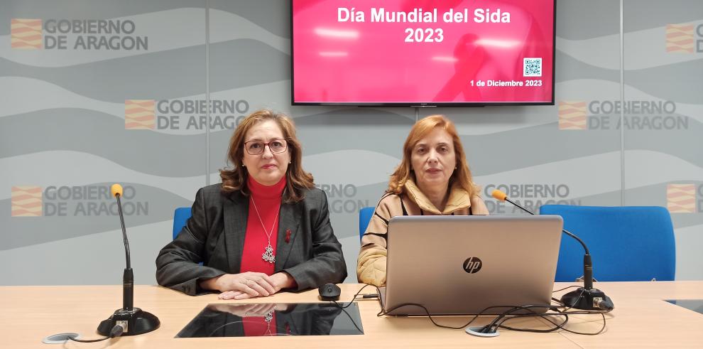 1701424147128La directora general de Salud Pública del Gobierno de Aragón, Nuria Gayán, y la jefa de sección de la Unidad de Enfermedades Infecciosas del Hospital Miguel Servet de Zaragoza, Rosa Martínez