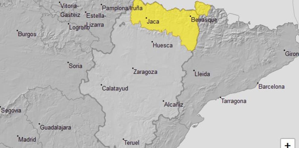 Aviso amarillo por nevadas, 5 de diciembre
