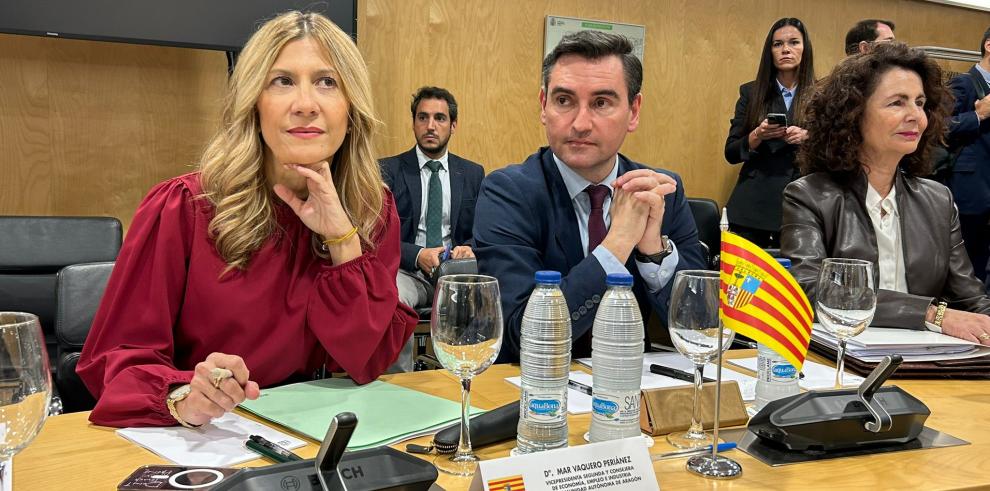 Mar Vaquero e Ignacio Barquero han asistido este lunes al Consejo de Política Fiscal y Financiera