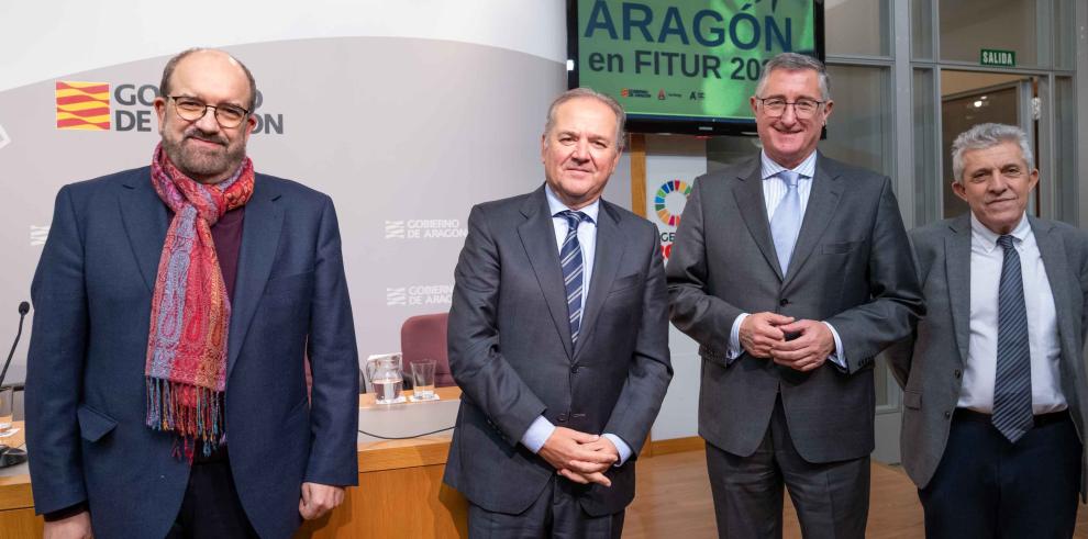 Barbacil, Moncada, Blasco y Samper, en la presentación de FITUR y Madrid Fusión.
