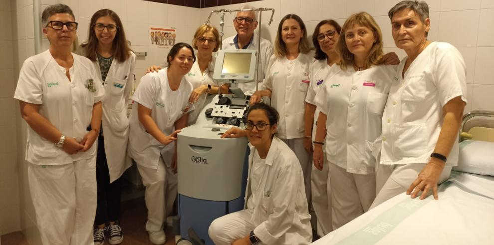 Equipo de profesionales de la Unidad de Aféresis del Hospital Clínico Universitario Lozano Blesa