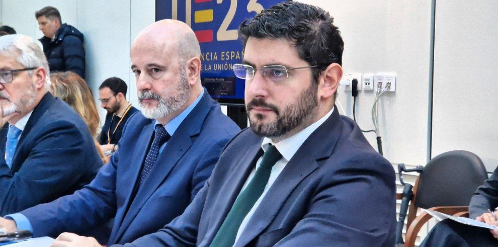 El vicepresidente primero, Alejandro Nolasco; junto al DG de Despoblación, Juan Manuel Hernández