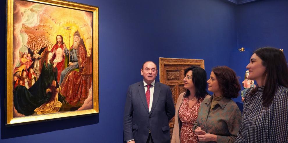 La tabla restaurada ya luce en el Museo de Arte Sacro de Teruel.