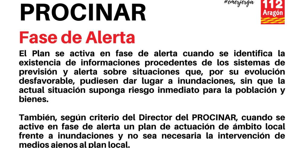 El PROCINAR ha sido activado en fase de alerta ante las crecidas, especialmente del río Gállego.