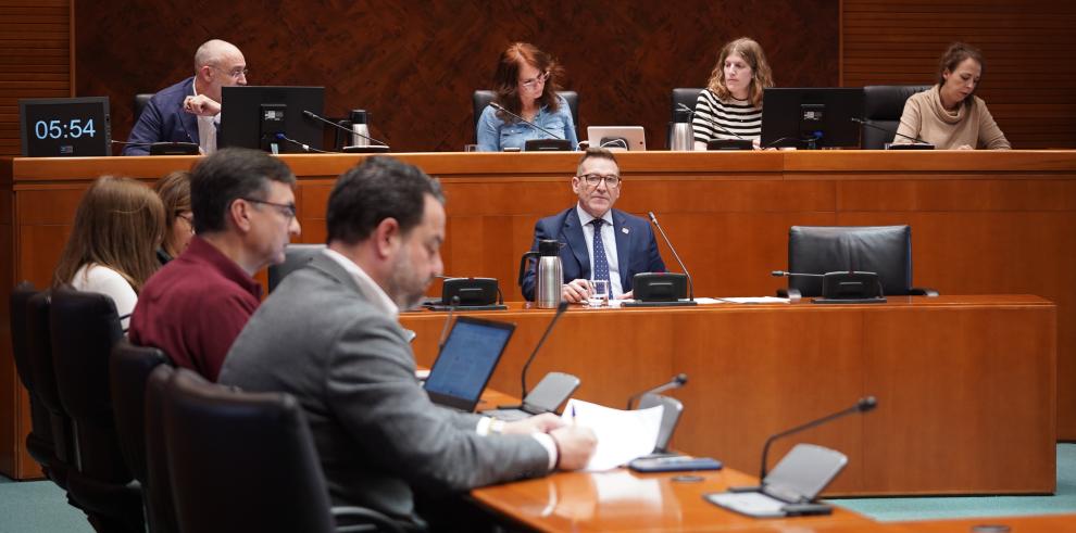 Luis Mallada, director de Planificación, Centros y FP, durante su intervención en las Cortes este martes.