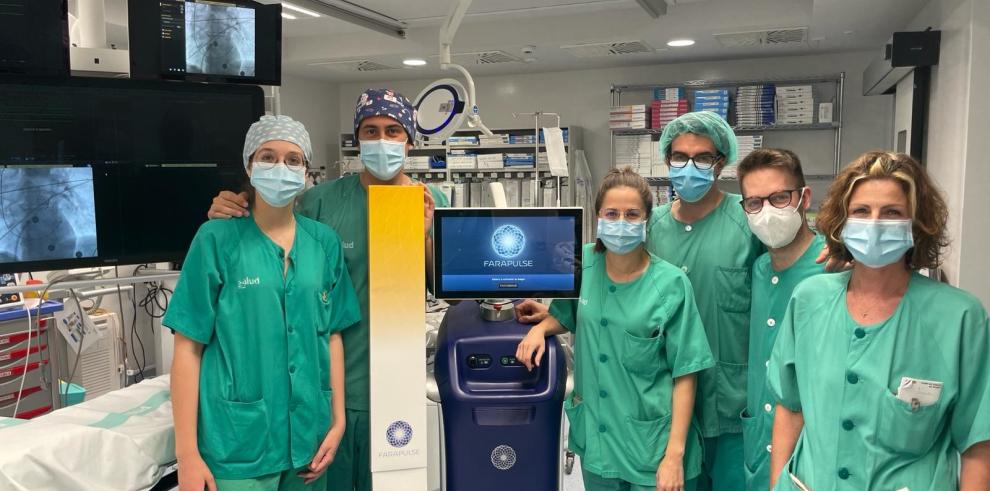 Parte del equipo de la Unidad de Arritmias del Hospital Clínico Universitario Lozano Blesa