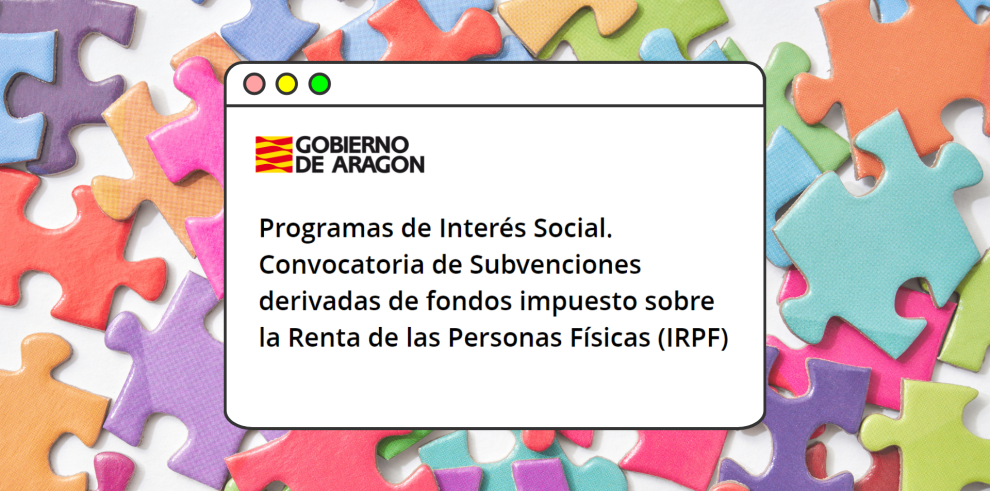 Se ha publicado en BOA la convocatoria de subvenciones con cargo al 0,7% del IRPF y del Impuesto sobre Sociedades