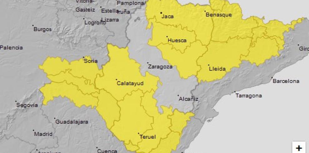 Aviso amarillo por lluvias y tormentas, día 6 de julio. AEMET