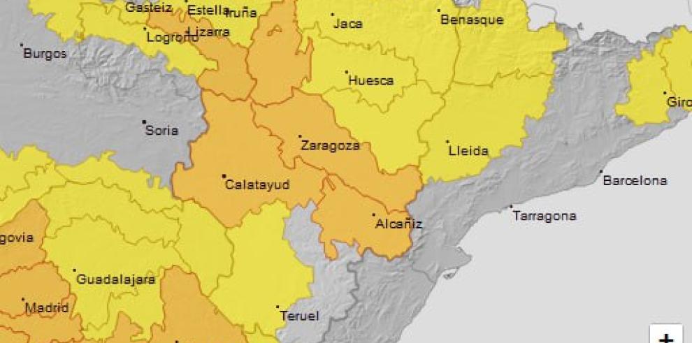Aviso naranja por temperaturas máximas, 18 de julio.
