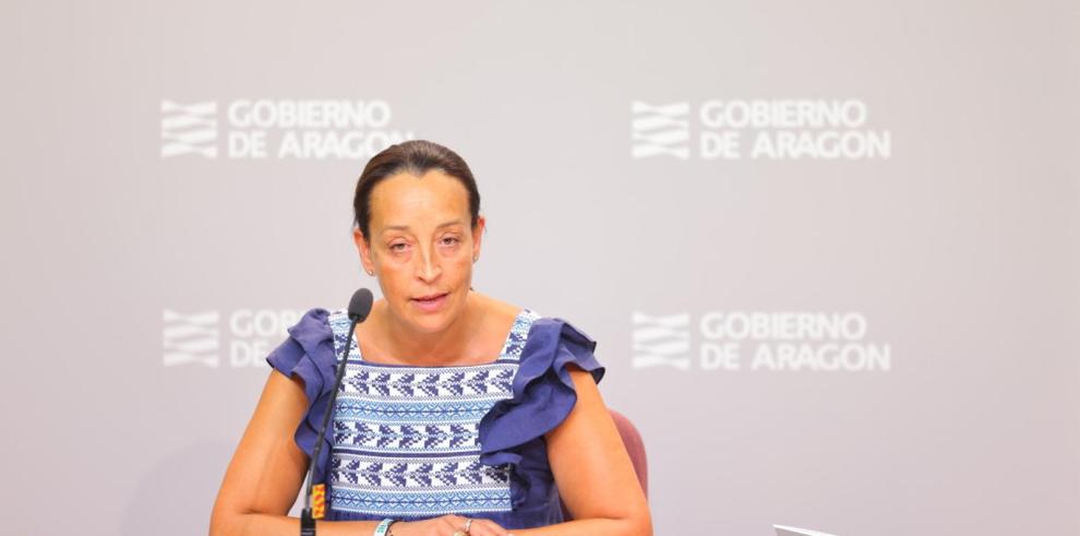 La consejera Carmen Susín ha comparecido este jueces en la sala de prensa del Edificio Pignatelli