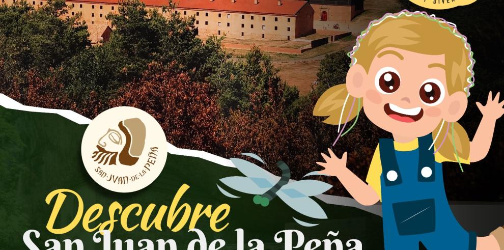Cartel en el que se anuncia la visita familiar al Monasterio de San Juan de la Peña