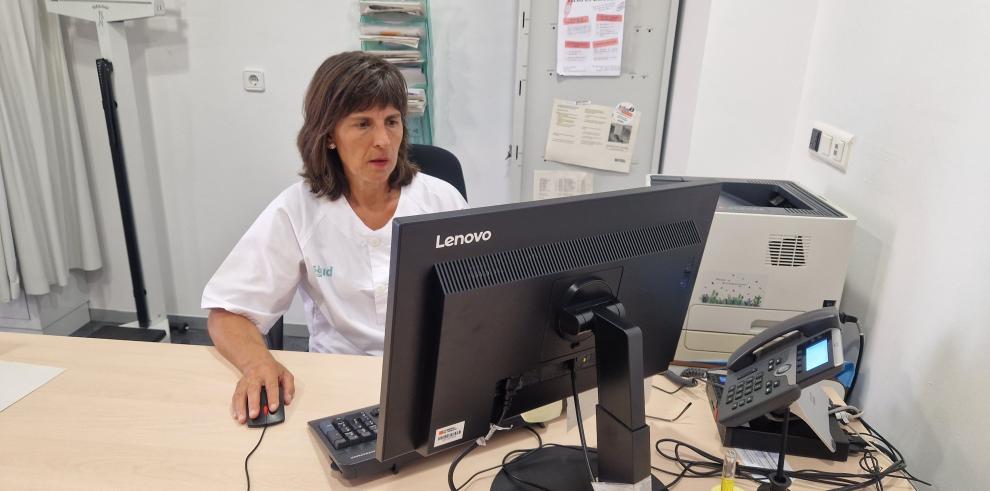 Consulta de Enfermería en el centro de salud Amparo Poch de Zaragoza.