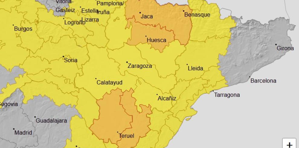 Avisos por lluvias en Aragón / Martes 3 septiembre