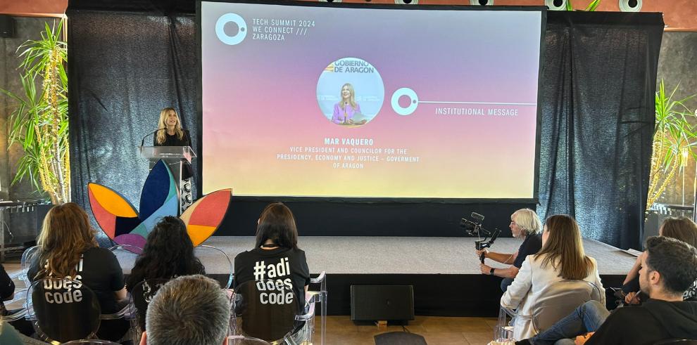 La vicepresidenta del Gobierno de Aragón inauguró el Adidas Zaragoza Tech Summit