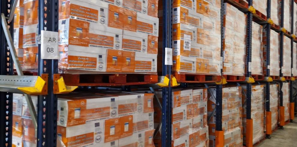 Los bancos de alimentos han recibido casi 650.000 litros de zumo