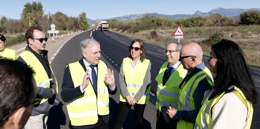 Octavio López supervisa los trabajos del Itinerario 4 del Plan Extraordinario de Carreteras