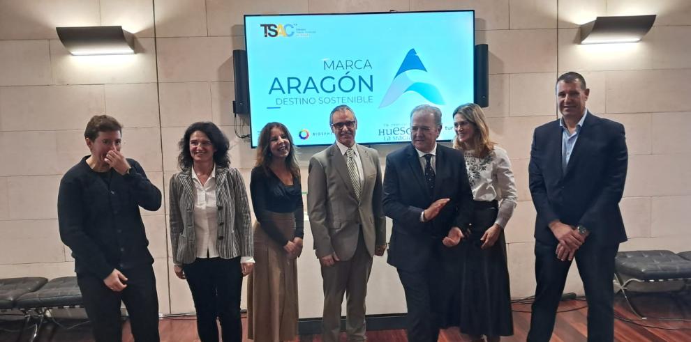 Presentación de la marca 'Aragón, destino sostenible' en la Diputación Provincial de Huesca.