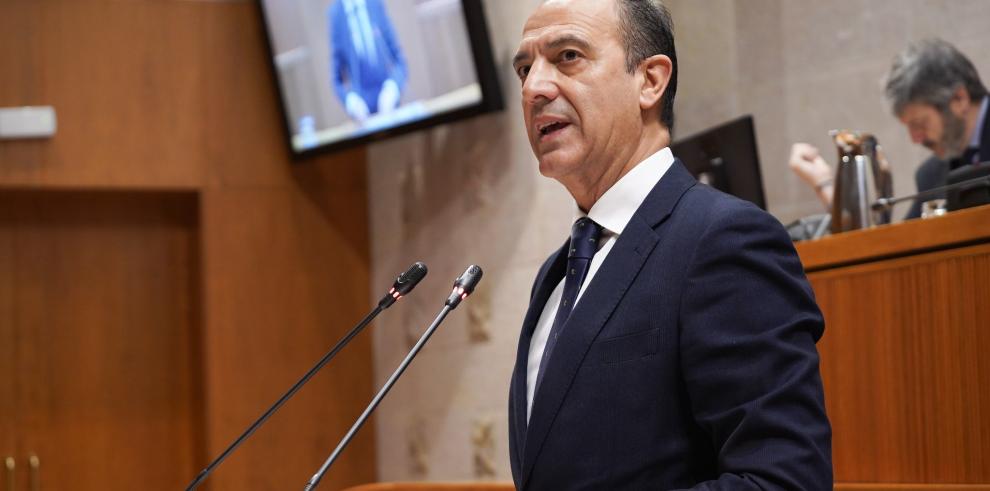 El consejero de Sanidad, José Luis Bancalero Flores, ha comparecido hoy en las Cortes de Aragón