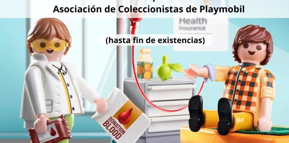 El Banco de Sangre entrega regalos a los donantes que acudan a su sede central estos días, en colaboración con la Asociación de Coleccionistas de Playmobil.