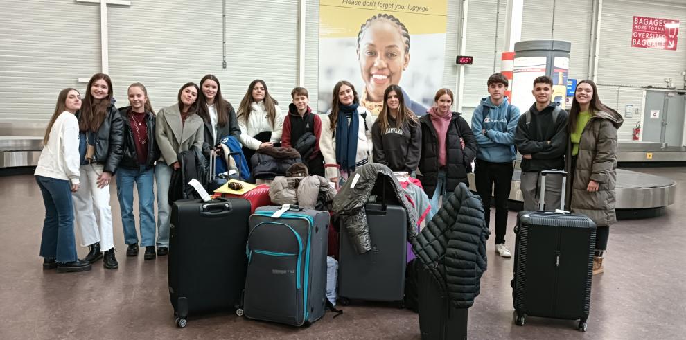 Estudiantes aragoneses viajaron el pasado 13 de enero a Francia.