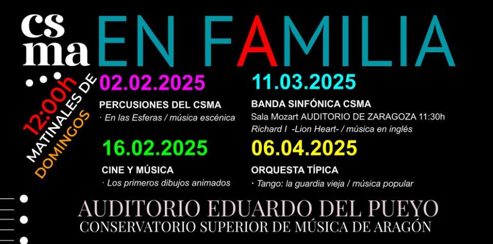 Cartel del ciclo de conciertos En Familia.