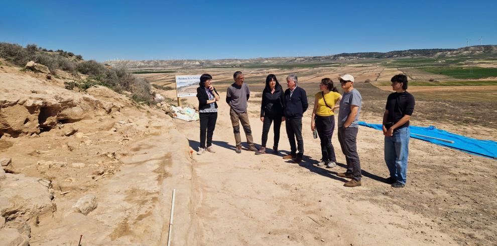 La directora general de Patrimonio Cultural ha conocido esta semana los trabajos realizados en esta zona de Muel.