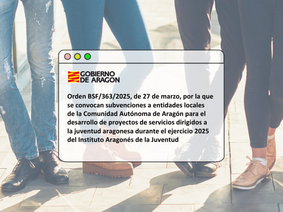 Este miércoles se publica en el BOA la orden con la convocatoria de ayudas para las entidades locales que coordina el IAJ
