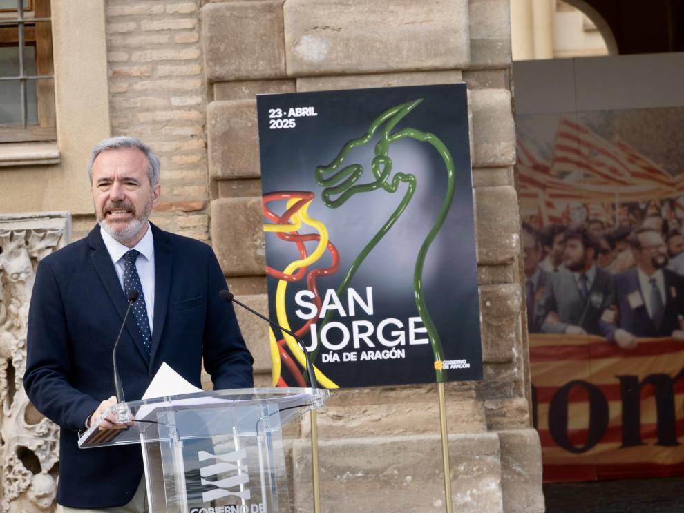 El presidente Azcón, en el anuncio del Premio y las Medallas de Aragón 2025.