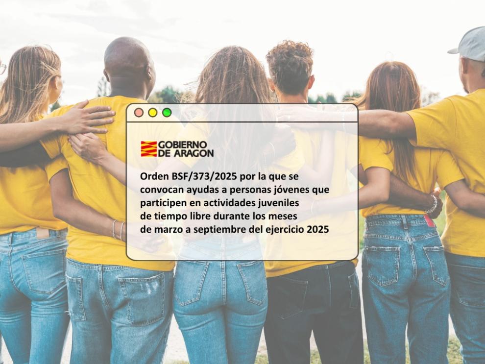 Estas ayudas van destinadas a los jóvenes que participen en actividades organizadas tanto en el territorio aragonés como en el resto del país