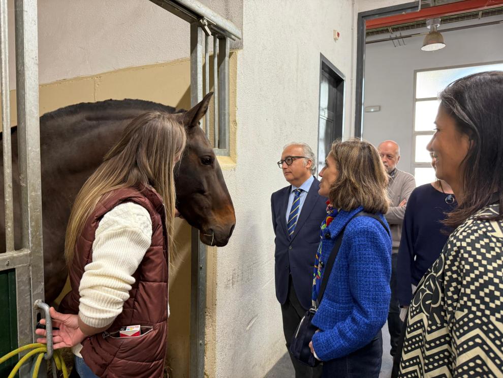 El consejero de Agricultura, Ganadería y Alimentación, Javier Rincón, y la directora general de Calidad y Seguridad Alimentaria, Aitziber Lanza, han visitado la Facultad de Veterinaria.