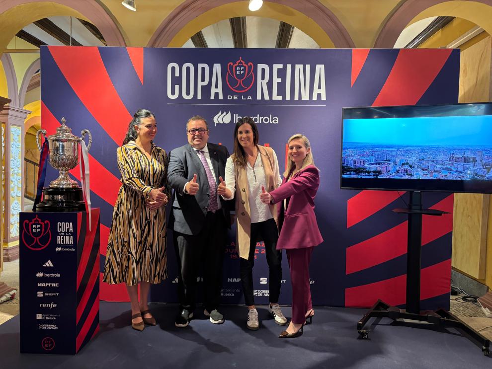Presentación de la final de la Copa de la Reina que se disputará en Huesca el 7 de junio.