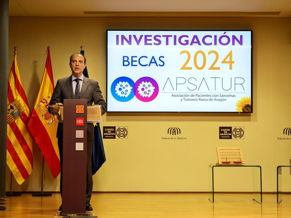 El consejero de Sanidad participó este miércoles en la entrega de becas de APSATUR