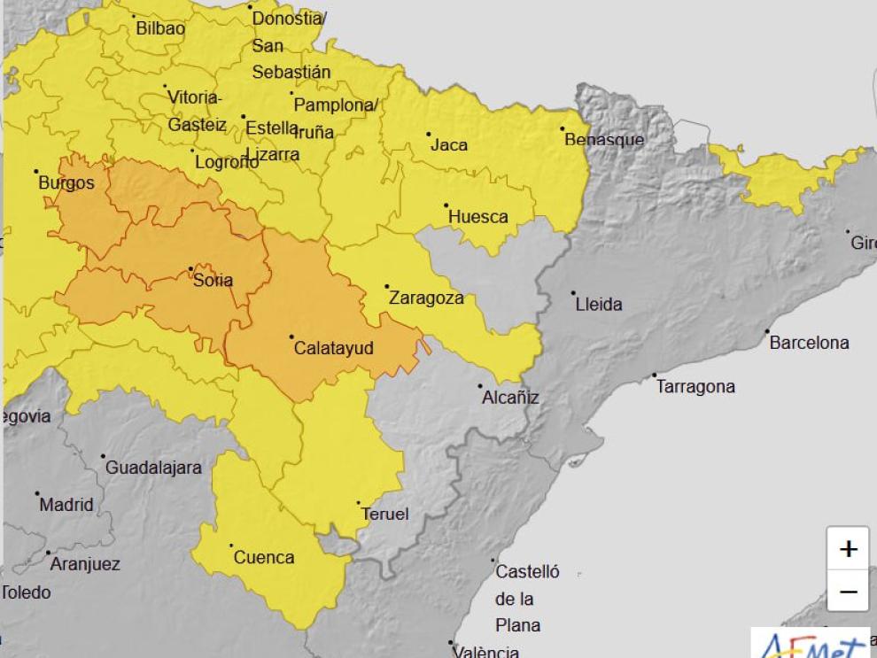 Avisos meteorológicos en Aragón para hoy, 2 de junio, entre las 14 y las 23:59 h