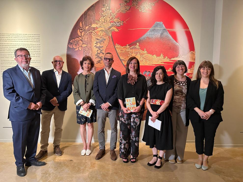 Presentación de la exposición 'Tesoros. Colecciones de arte asiático del Museo de Zaragoza', este jueves en La Lonja.