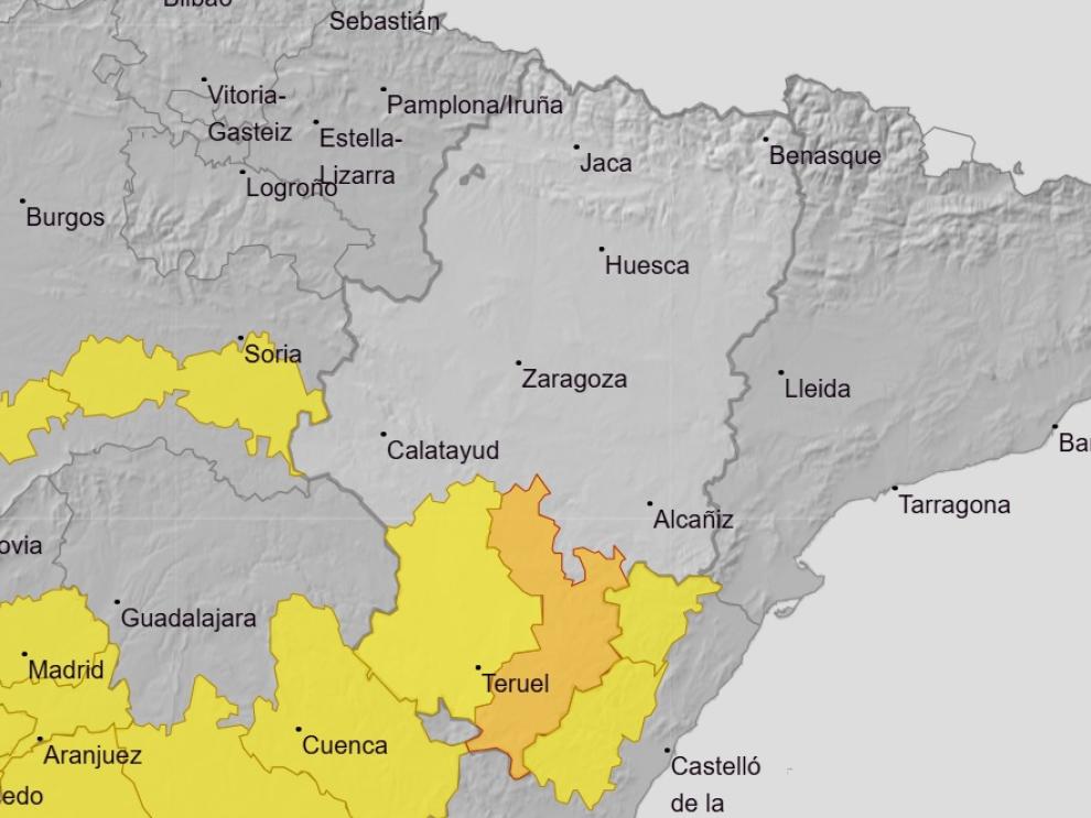 Imagen del artículo Aviso naranja para mañana en Gúdar y Maestrazgo por viento y granizo
